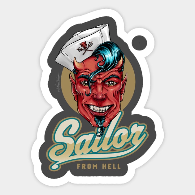 Sailor from Hell Sticker by nanobarbero